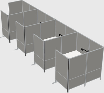 Flexible panel system with privacy