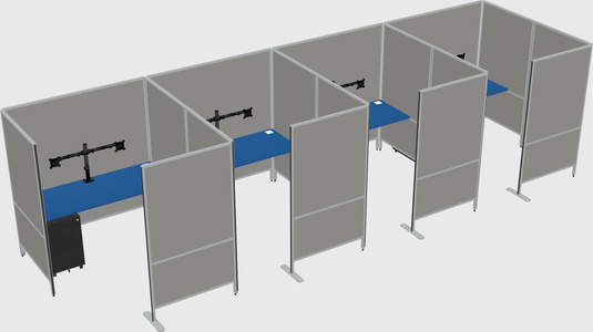 Flexible panel system with privacy