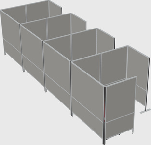 Flexible panel system with privacy