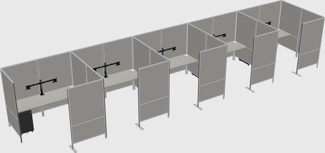 Flexible panel system with privacy