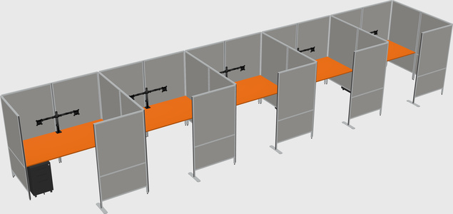 Flexible panel system with privacy