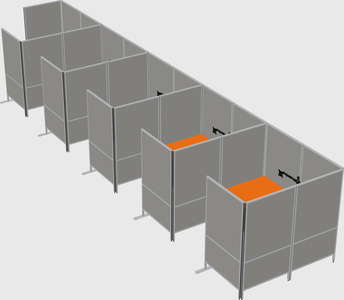 Flexible panel system with privacy
