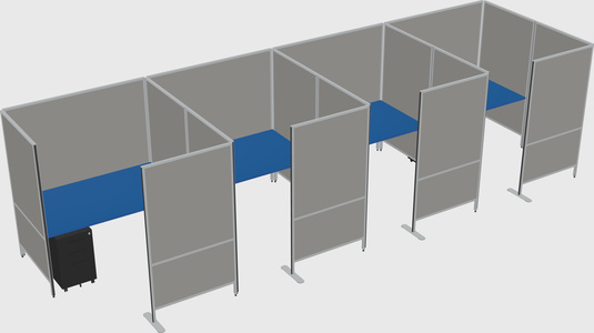 Flexible panel system with privacy