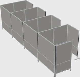 Flexible panel system with privacy