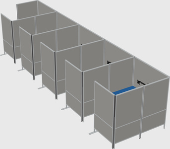 Flexible panel system with privacy