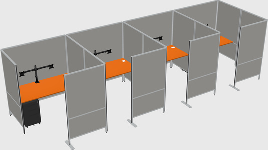 Flexible panel system with privacy