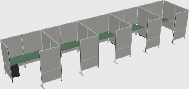 Flexible panel system with privacy