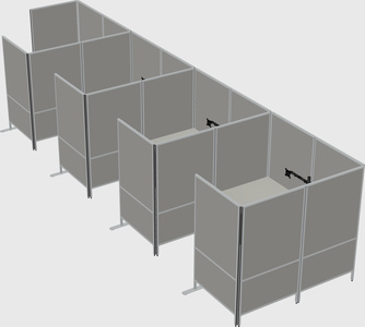 Flexible panel system with privacy