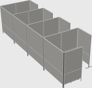 Flexible panel system with privacy