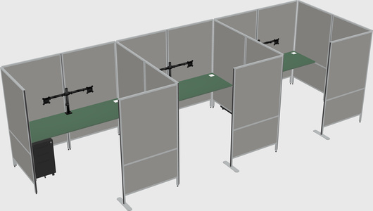 Flexible panel system with privacy