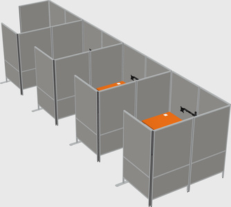 Flexible panel system with privacy