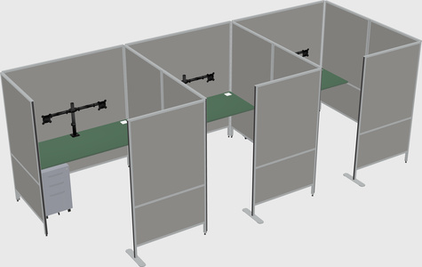 Flexible panel system with privacy