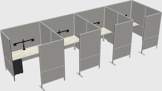 Flexible panel system with privacy