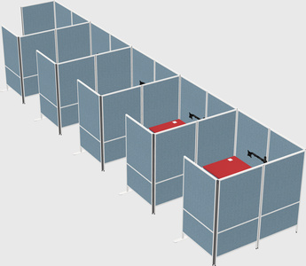 Flexible panel system with privacy