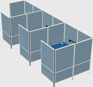 Flexible panel system with privacy