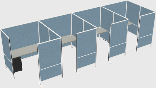 Flexible panel system with privacy