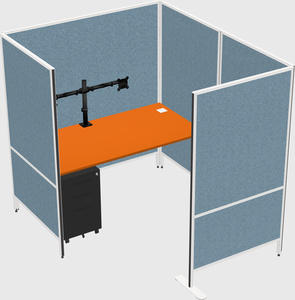 Flexible panel system with privacy