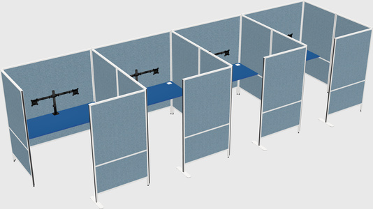 Flexible panel system with privacy