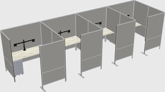 Flexible panel system with privacy