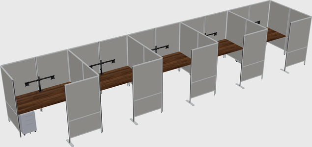 Flexible panel system with privacy