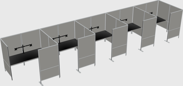 Flexible panel system with privacy