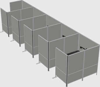 Flexible panel system with privacy