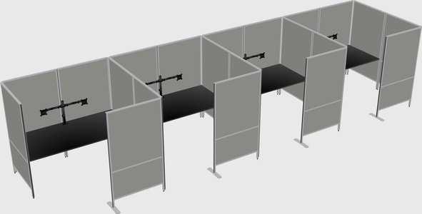 Flexible panel system with privacy