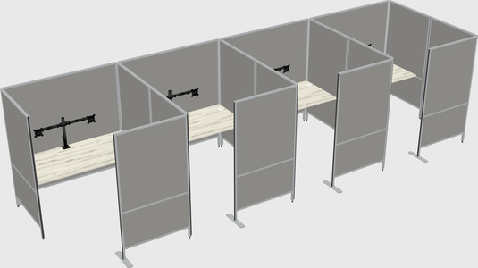 Flexible panel system with privacy