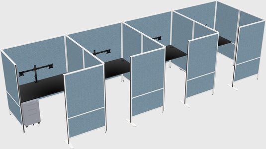 Flexible panel system with privacy