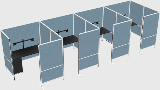 Flexible panel system with privacy
