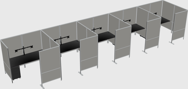 Flexible panel system with privacy