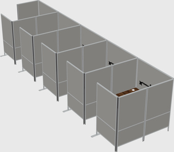 Flexible panel system with privacy