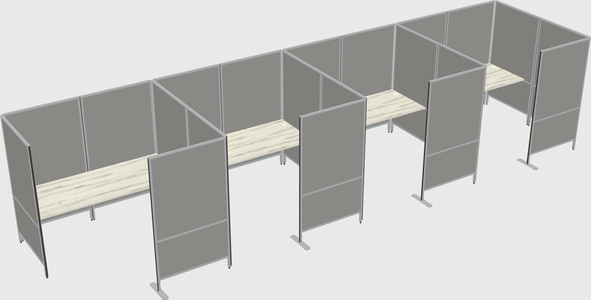 Flexible panel system with privacy