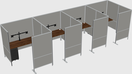 Flexible panel system with privacy