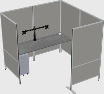 Flexible panel system with privacy