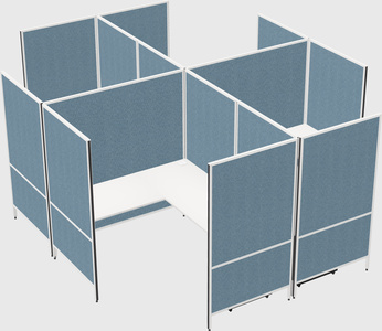 Modern modular quad l-shaped panel system