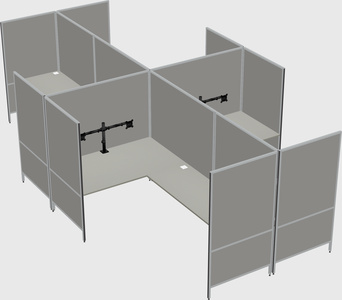 Modern modular quad l-shaped panel system