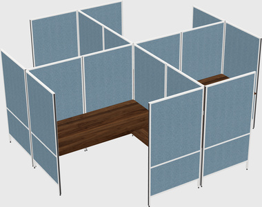 Modern modular quad l-shaped panel system