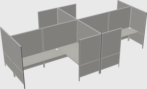 Modern modular quad l-shaped panel system