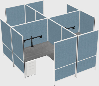 Modern modular quad l-shaped panel system