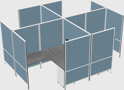 Modern modular quad l-shaped panel system