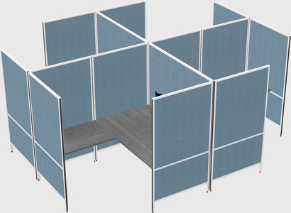 Modern modular quad l-shaped panel system
