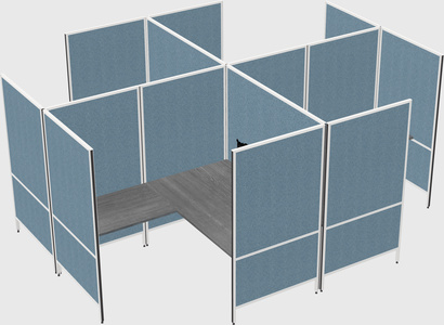 Modern modular quad l-shaped panel system