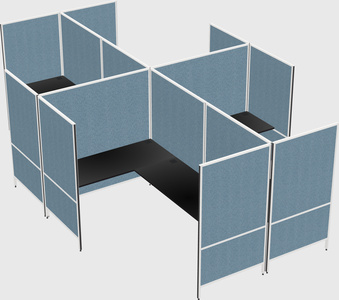 Modern modular quad l-shaped panel system