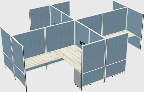 Modern modular quad l-shaped panel system