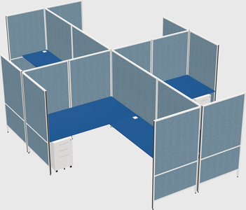 Modern modular quad l-shaped panel system