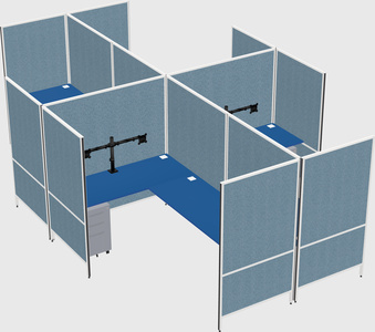 Modern modular quad l-shaped panel system