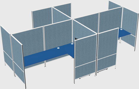 Modern modular quad l-shaped panel system