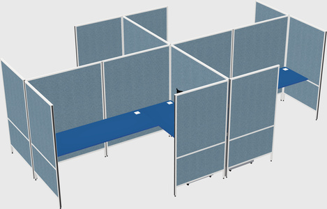 Modern modular quad l-shaped panel system