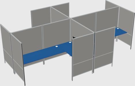 Modern modular quad l-shaped panel system